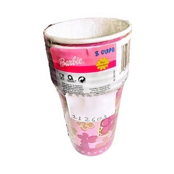 Barbie 266 ml Party Cup (Pack med 8) One Size Rosa Pink One Size