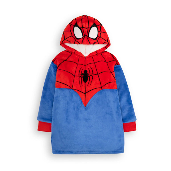 Spider-Man Pojk Hoodiefilt 3-5 År Blå/Röd Blue/Red 3-5 Years