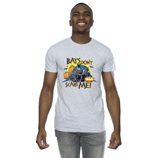 DC Comics herr Batman Bats Don´t Scare Me T-shirt 4XL Sports Grå Sports Grey 4XL