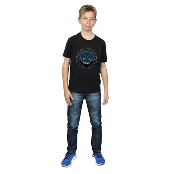 Marvel Boys Kawaii Black Panther Pounce T-Shirt 9-11 år Svart Black 9-11 Years