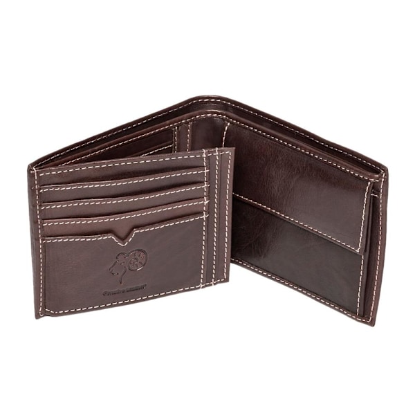Eastern Counties Leather Mens Mark Trifold Wallet Med Myntficka Brown One Size
