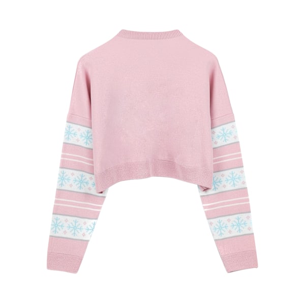 Barbie Dam/Kvinnor Logotyp Klippt Tröja XL Rosa/Vit Pink/White XL