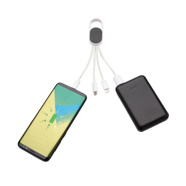 XD Collection 4-i-1 USB-kabel One Size Vit White One Size