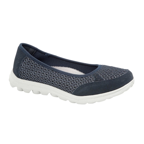 Boulevard Dam/Dam Slip On Memory Foam Skor 6 UK Marinblå Navy 6 UK