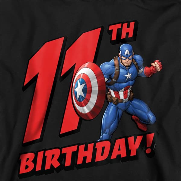 Captain America Barn/Barn Pull Over 11-årsdag Huvtröja 7 Navy 7-8 Years