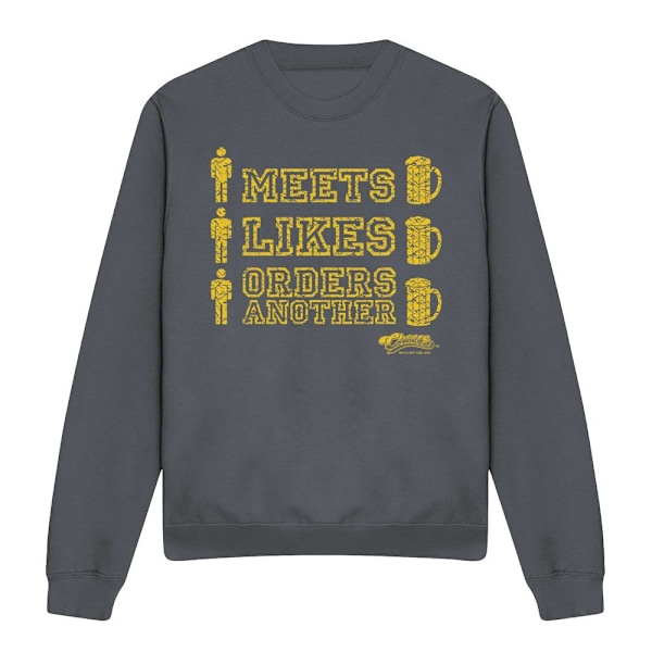 Cheers Unisex Vuxen Man Träffar Öl Sweatshirt S Kolgrå Charcoal S