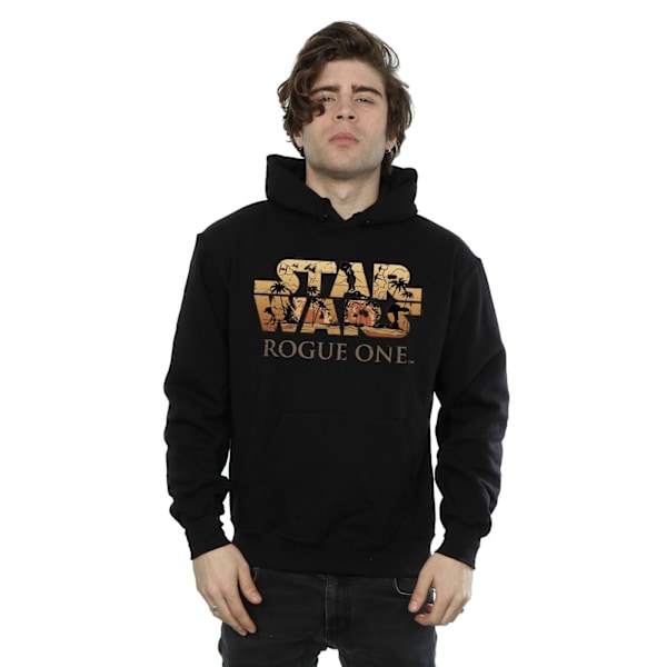 Star Wars Rogue One Logo Scen Hoodie 3XL Svart Black 3XL