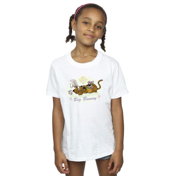 Scooby Doo T-shirt i bomull för flickor, stor kanin, 7-8 år, vit White 7-8 Years