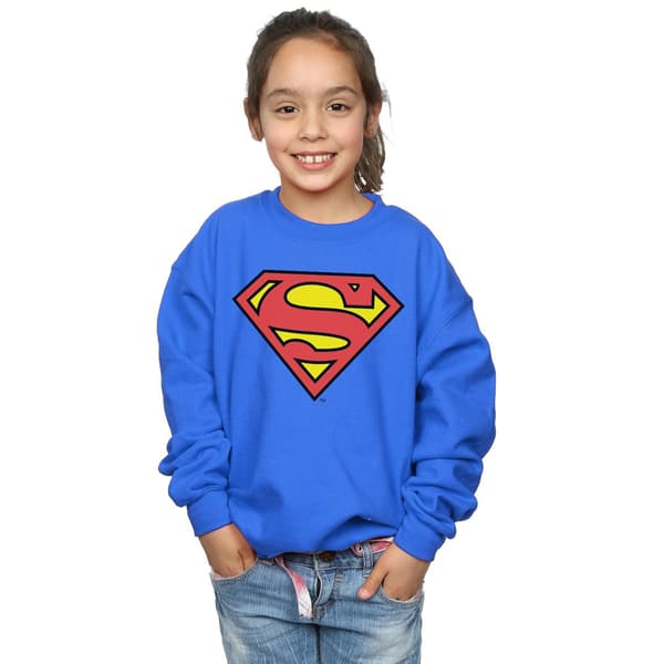 DC Comics Flicktröja Superman Logotyp 7-8 År Kungsblå Royal Blue 7-8 Years