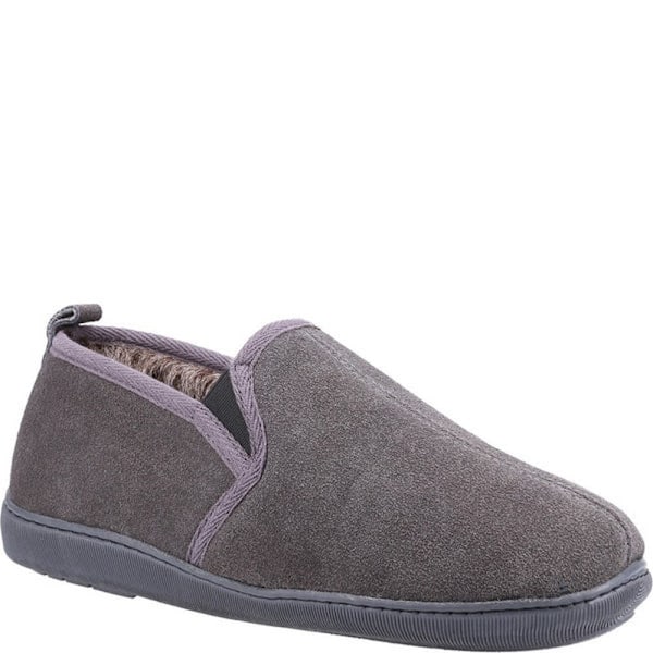 Hush Puppies herr Arnold mockasiner i mocka 8 UK grå Grey 8 UK