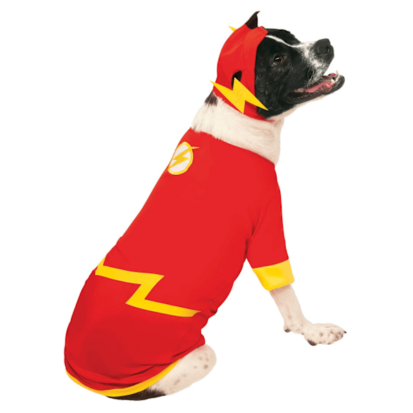 Flash Hundkostym XL Röd/Gul Red/Yellow XL