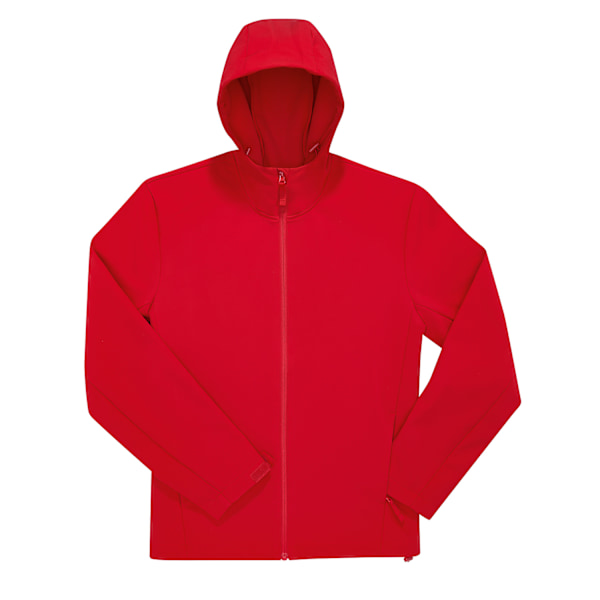 B&C Unisex Vuxen Reset 3-lagers Softshelljacka med Huva L Röd Red L