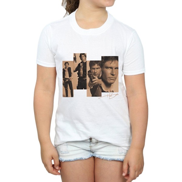 Star Wars Girls Han Solo Photoshoot Bomull T-shirt 12-13 år White 12-13 Years