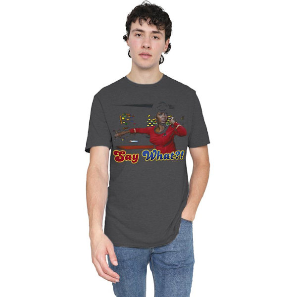 Star Trek Unisex Vuxen Say What T-Shirt M Kolgrå Charcoal M