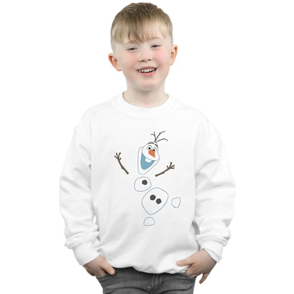 Disney Boys Frozen Olaf Deconstructed Sweatshirt 5-6 år Vit White 5-6 Years