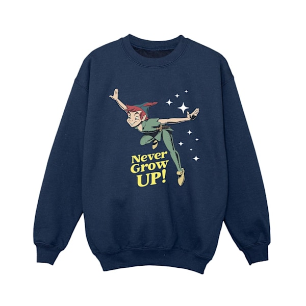 Disney Boys Peter Pan Never Grow Up Sweatshirt 5-6 år Marinblå B Navy Blue 5-6 Years