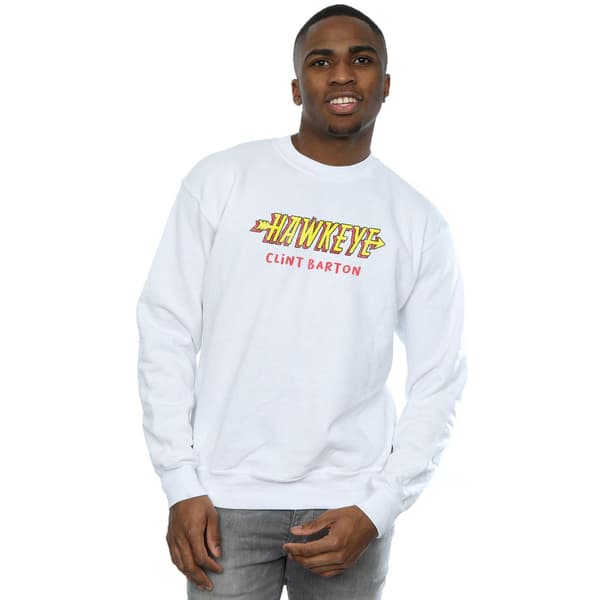 Marvel Herr Hawkeye AKA Clint Barton Sweatshirt 3XL Vit White 3XL
