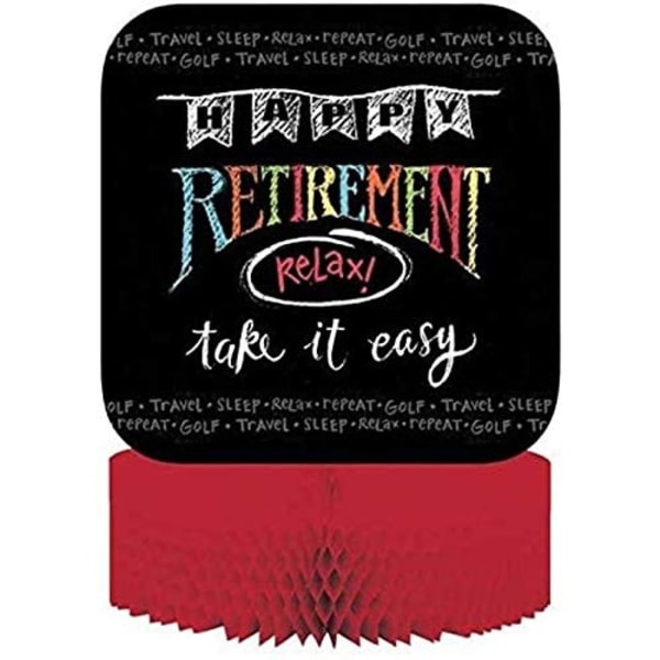Creative Converting Honeycomb Chalk Sketch Pensionering Fest Dekoration Red/Black/White One Size