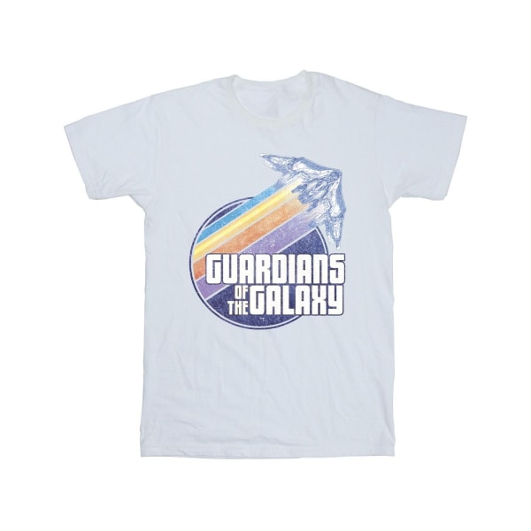 Guardians Of The Galaxy Boys Badge Rocket T-Shirt 7-8 Years Whi White 7-8 Years