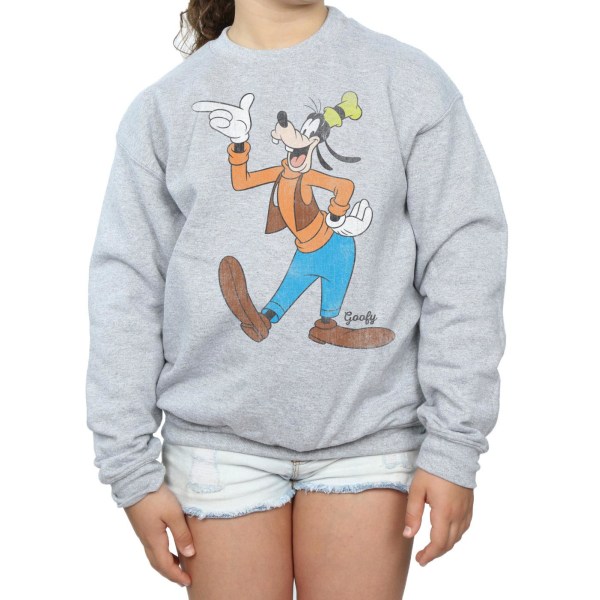 Disney Girls Classic Goofy Sweatshirt 9-11 Years Sports Grey Sports Grey 9-11 Years