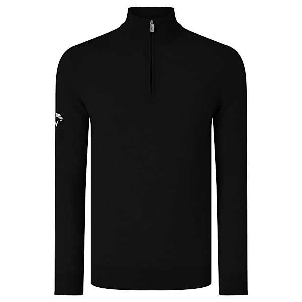 Callaway Ribbad Zip Merino Tröja S Svart Onyx Black Onyx S