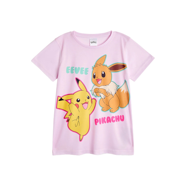 Pokemon Flickor Pikachu & Eevee Lång Pyjamas Set (2-pack) 7-8 År Pink/Blue 7-8 Years