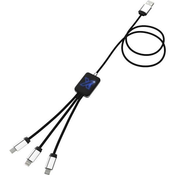 SCX Design C17 Logo USB-laddare One Size Solid Black/Blue Solid Black/Blue One Size