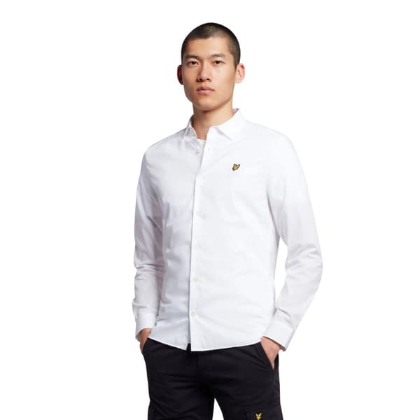 Lyle & Scott Herr Interlock Skjorta L Vit White L