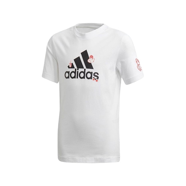 Adidas Barn/Barn Collegiate Badge T-Shirt 7-8 År Vit/ White/Red 7-8 Years