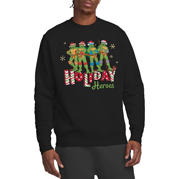 Teenage Mutant Ninja Turtles Unisex Vuxen Holiday Heroes Jul Black L
