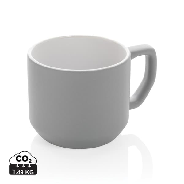 XD Collection Modern Keramisk Mugg 350ml En Storlek Grå Grey One Size