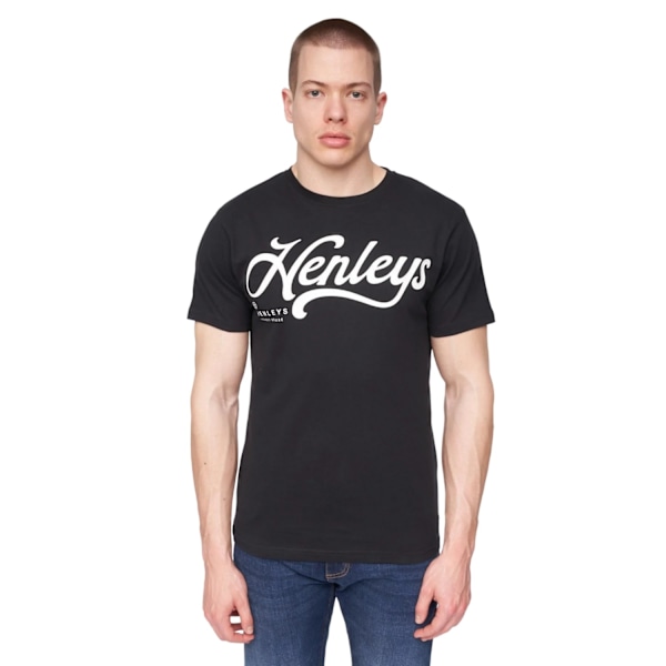 Henleys herr Scripthen logotyp T-shirt M svart Black M