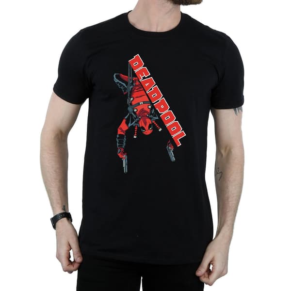Marvel Herr Deadpool Hang Split T-Shirt XL Svart Black XL