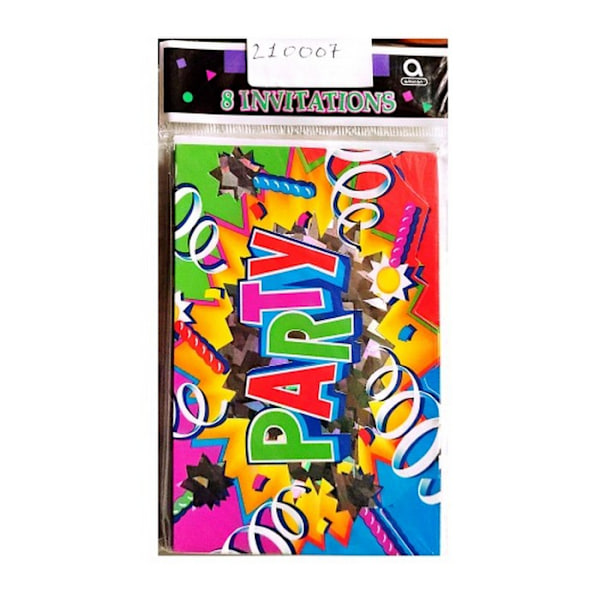 Amscan Party födelsedagskort (8-pack) En storlek Flerfärgad Multicoloured One Size