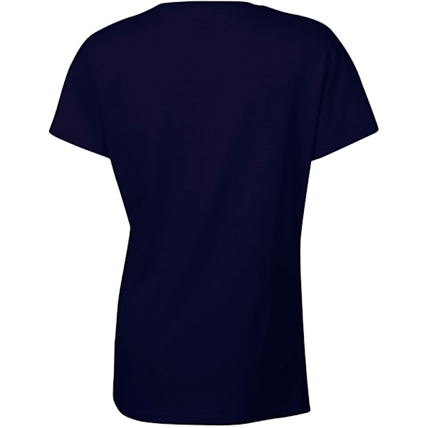 Gildan Dam/Kvinnors T-shirt i tung bomull, Missy Fit, kort ärm Navy L
