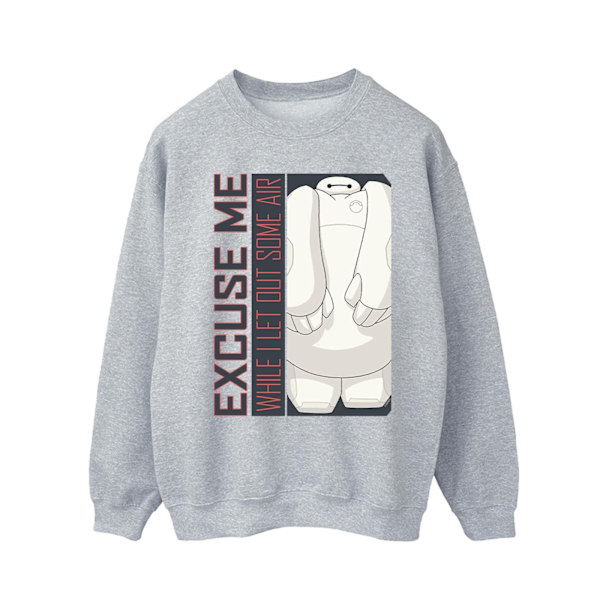 Disney Herr Big Hero 6 Baymax Excuse Me Some Air Sweatshirt XL Sports Grey XL