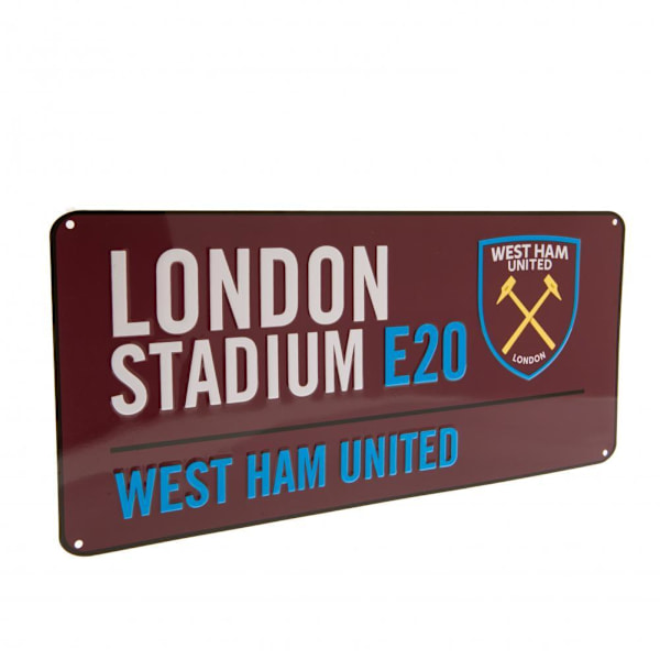 West Ham United FC Officiell Gatunamn Skylt Storlek One Size Claret Claret One Size