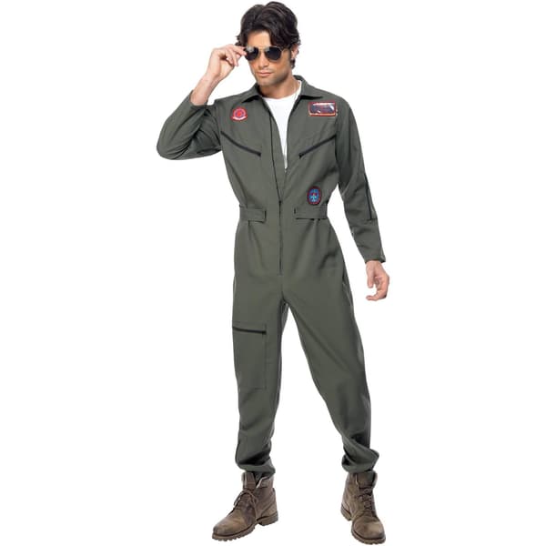 Top Gun Herr Kostymset L Grön Green L