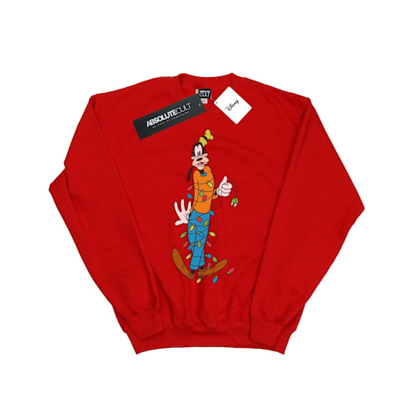 Disney Goofy Julbelysning Sweatshirt för Pojkar 9-11 År Röd Red 9-11 Years