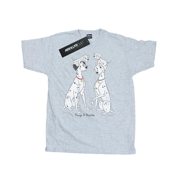 101 Dalmatiner Herr Pongo Och Perdita Bomull T-shirt M Sports G Sports Grey M