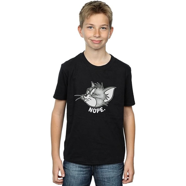 Tom och Jerry Boys Nope Face bomull T-shirt 9-11 år svart Black 9-11 Years