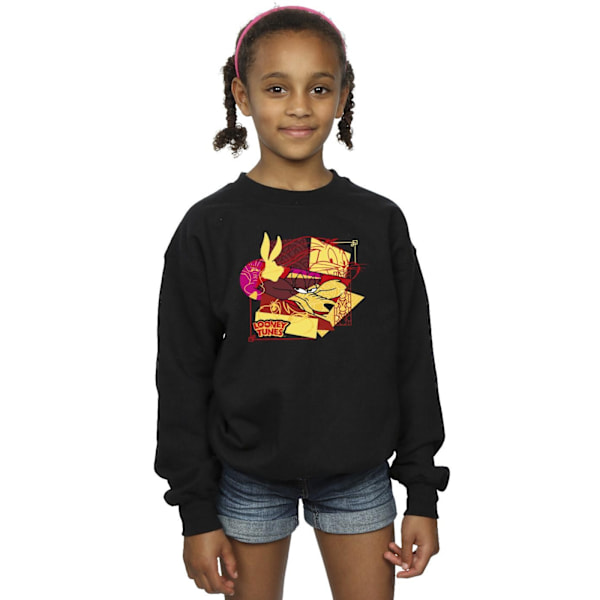 Looney Tunes Girls Wile E Coyote Bugs Rabbit Nyårströja Black 5-6 Years