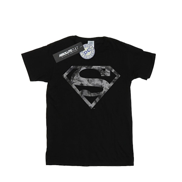 DC Comics Dam/Kvinnor Superman Marmorlogotyp Bomull Boyfriend T Black 3XL