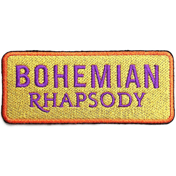 Queen Bohemian Rhapsody vävd strykjärnsmärke One Size Guld/Lila Gold/Purple One Size