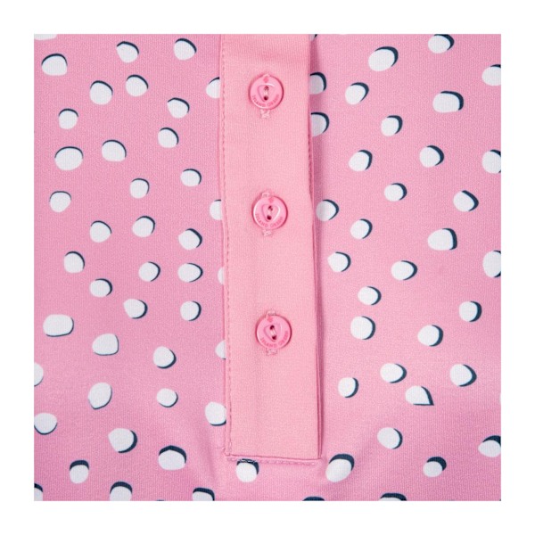 Island Green Dam Golfpolo för Kvinnor/Dam Storlek S Rosa/Vit Pink/White S
