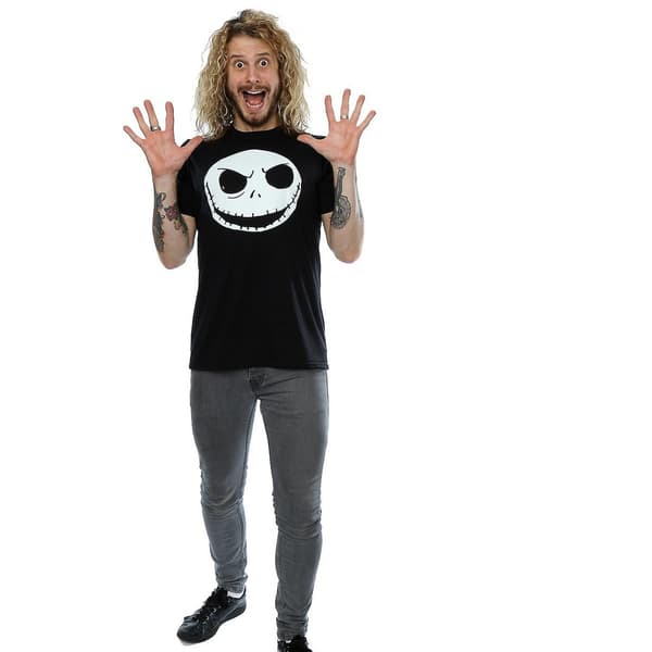 Nightmare Before Christmas Herr Jack Skellington Bomull T-shirt Black M