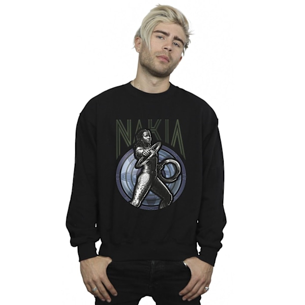 Marvel Mens Wakanda Forever Nakia Shield Sweatshirt M Svart Black M