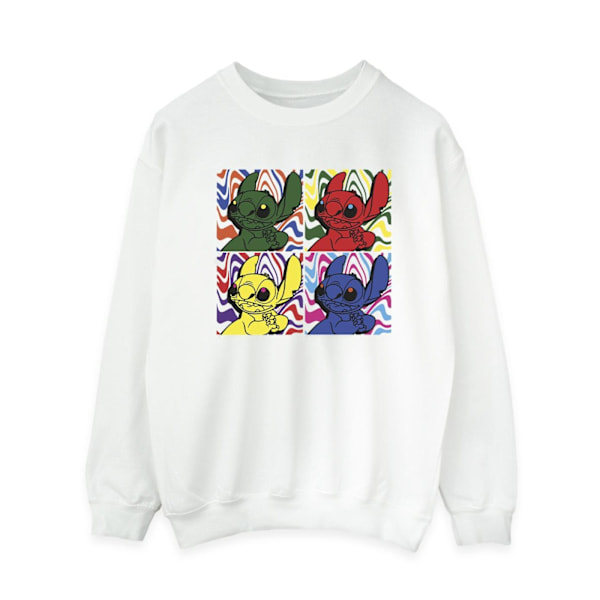 Disney Dam/Kvinnor Lilo & Stitch Pop Art Sweatshirt M Vit White M