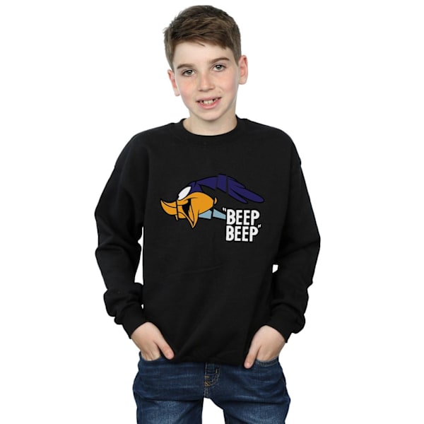 Looney Tunes Boys Beep Beep Road Runner Bomullströja 7-8 år Black 7-8 Years