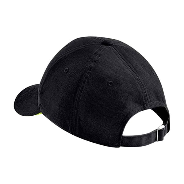 Beechfield Athleisure 6 Panel Baseballkeps En Storlek Svart/Lime Black/Lime Green One Size